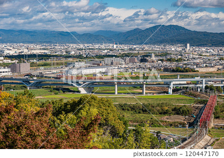 View of Kyoto City from Otokoyama Observatory, Yawata City, Kyoto Prefecture 120447170