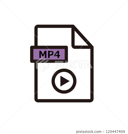 MP4 format file icon MP4 format file icon 120447409