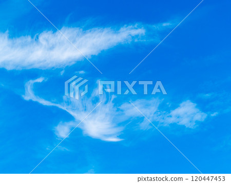 A refreshing autumn scene: a dynamic view of blue skies and clouds 120447453