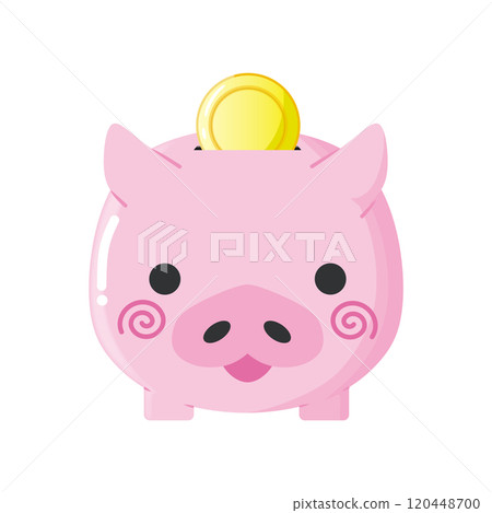 Illustration of porcine piggy bank 120448700