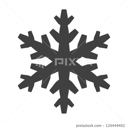 Winter snowflake icon symbol shape. Christmas Snow crystal weather cold freeze logo sign. Vector illustration. Isolated on white background.  120449402