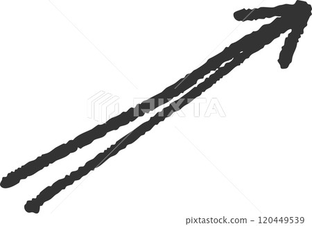 Simple hand-drawn arrow icon illustration 120449539