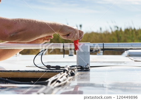 RV caravan roof repair RV caravan roof repair 120449896