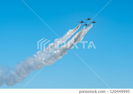 Blue Impulse doing acrobatic flight 120449995