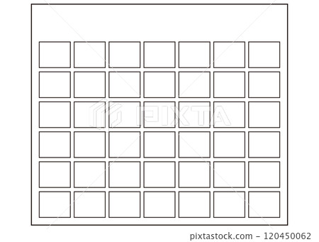 Illustration of a blank calendar frame 120450062