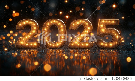 new year 2025 beautiful shiny new year festive background 120450426