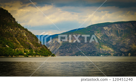 Mountains fjord landscape, Norway Mountains fjord landscape, Norway 120451240