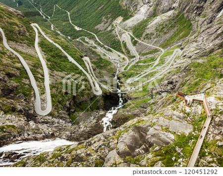 Trollstigen mountain road in Norway Trollstigen mountain road in Norway 120451292