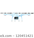 Drone with camera icon vector isolated on white 120451421