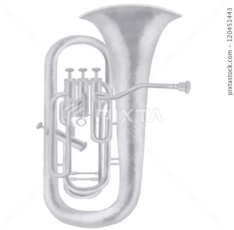 Realistic and simple euphonium illustration 120451443