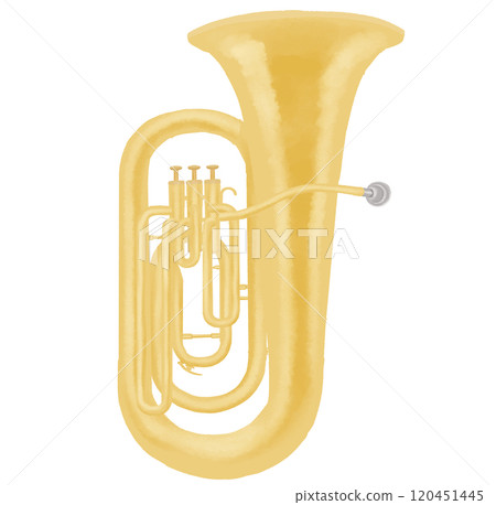 Realistic and simple tuba illustration 120451445