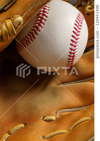 Baseball and glove 120451490