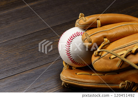 Baseball and glove 120451492