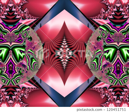 Computer generated abstract colorful fractal artwork 120451751
