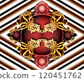 Computer generated abstract colorful fractal artwork 120451762