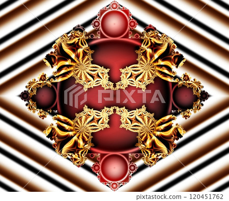 Computer generated abstract colorful fractal artwork 120451762