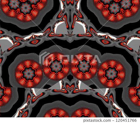 Computer generated abstract colorful fractal artwork 120451766