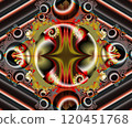 Computer generated abstract colorful fractal artwork 120451768