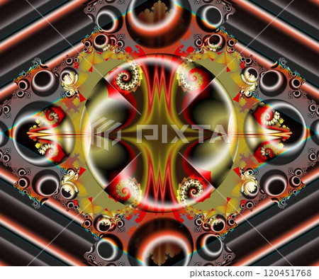 Computer generated abstract colorful fractal artwork 120451768