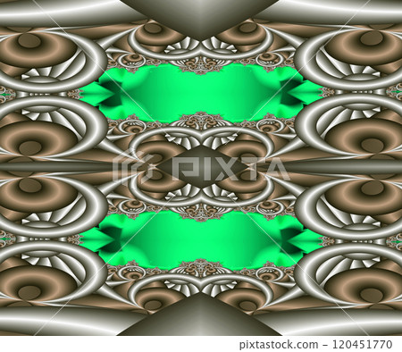 Computer generated abstract colorful fractal artwork 120451770