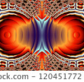 Computer generated abstract colorful fractal artwork 120451772
