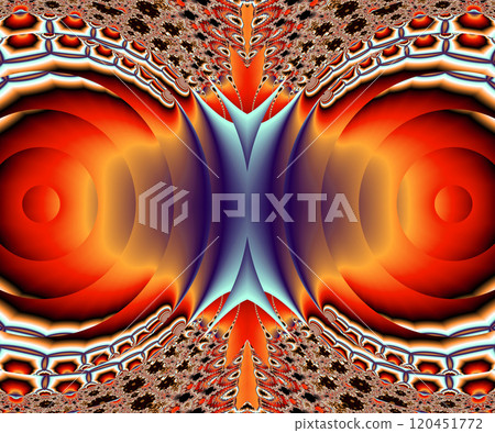 Computer generated abstract colorful fractal artwork 120451772