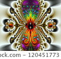 Computer generated abstract colorful fractal artwork 120451773