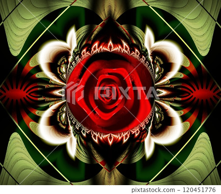 Computer generated abstract colorful fractal artwork 120451776