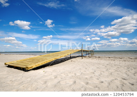 Bridge on beach Bridge on beach 120453794