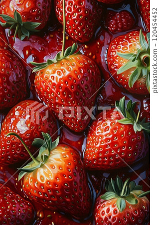 Colorful abstract pattern featuring red and black geometric shapes with highlights Colorful abstract pattern featuring red and black geometric shapes with highlights 120454452