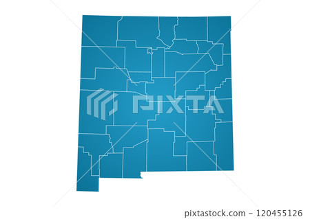 New Mexico administrative map. counties map of New Mexico, blank Map, empty map of New Mexico 120455126