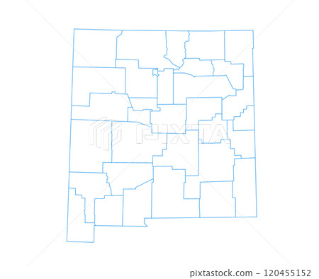 blue New Mexico administrative map with counties blue New Mexico administrative map with counties 120455152