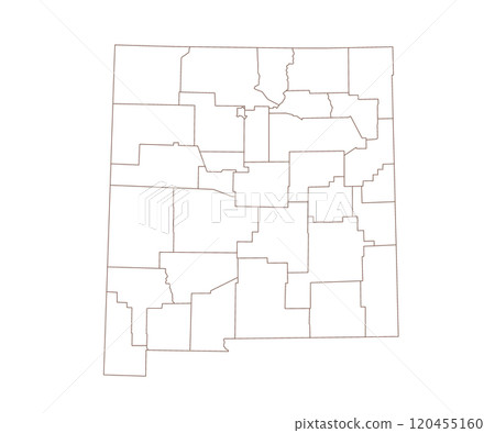 brown New Mexico administrative map with counties brown New Mexico administrative map with counties 120455160