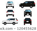 車輛向量圖-4WD/SUV 前、後、左、右方向 120455628