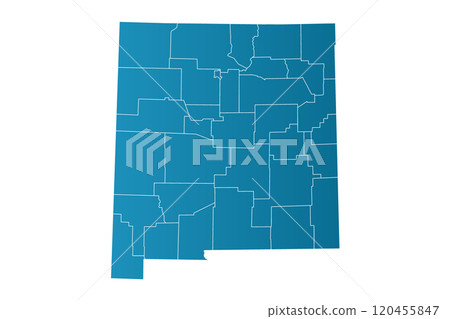 New Mexico administrative map. counties map of New Mexico, blank Map, empty map of New Mexico 120455847