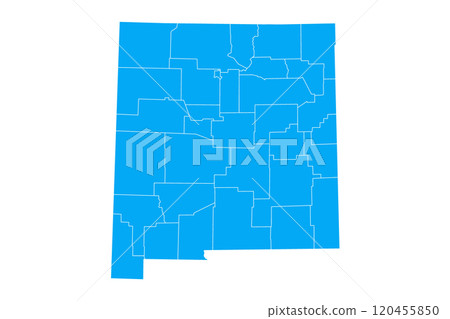 New Mexico administrative map. counties map of New Mexico, blank Map, empty map of New Mexico 120455850