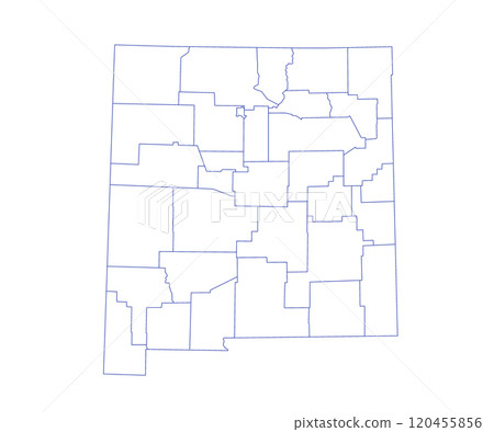 blue New Mexico administrative map with counties blue New Mexico administrative map with counties 120455856