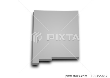 3d Map of New Mexico state with color. United State of America, US, United State 3d Map of New Mexico state with color. United State of America, US, United State 120455887