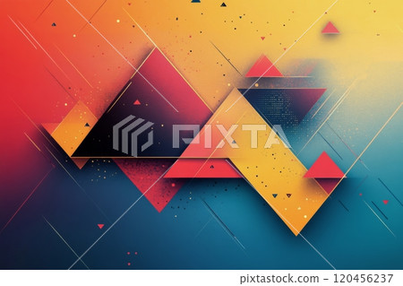 Abstract geometric shapes in vibrant colors create a dynamic background for creative projects Abstract geometric shapes in vibrant colors create a dynamic background for creative projects 120456237