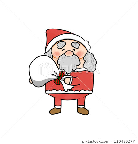 A simple deformed illustration of Santa [without background] 120456277