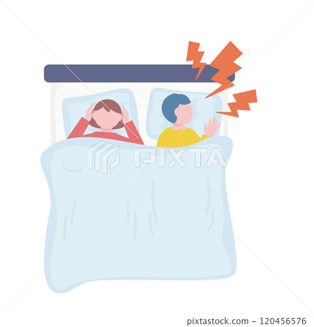 Snoring couple 120456576