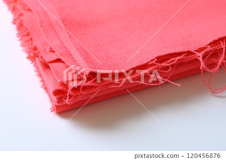 red fabric textile on white background, object for fashion cloth design red fabric textile on white background, object for fashion cloth design 120456876
