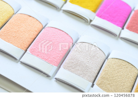 sample pink color shade of colorful fabric textile of clothing industry sample pink color shade of colorful fabric textile of clothing industry 120456878