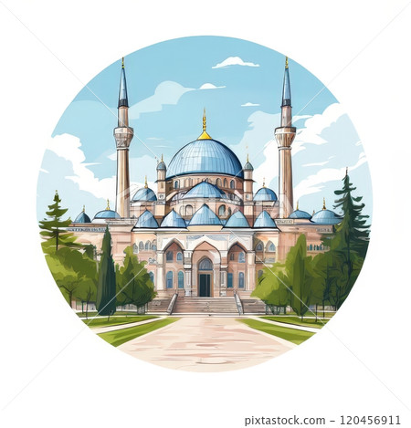 the AI Image Generator, illustration mosque 120456911
