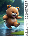 AI奇幻插畫熊和水坑 120457627