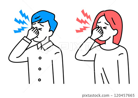 造成眼睛疲勞的休閒男女套裝 120457665