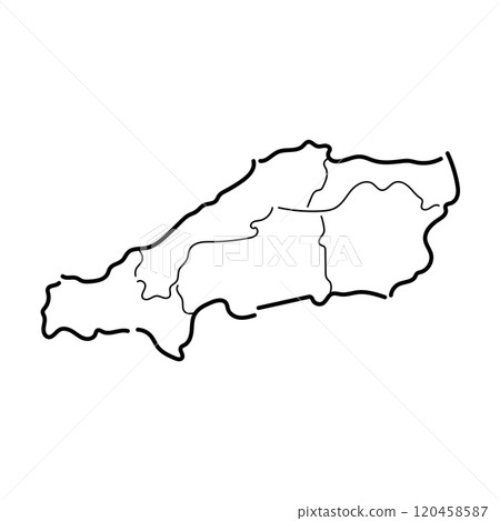 中國地區手繪簡單地圖_02 120458587