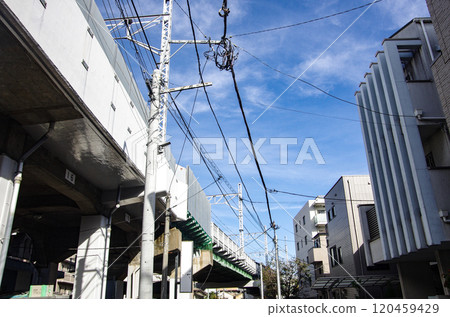 Under the elevated Toei Mita Line near Shimura-sanchome Station 120459429
