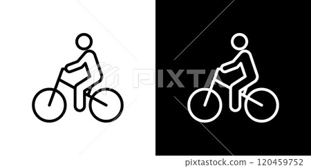 Bicycle simple line icon 120459752