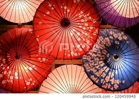 A landscape with a Japanese umbrella 120459948